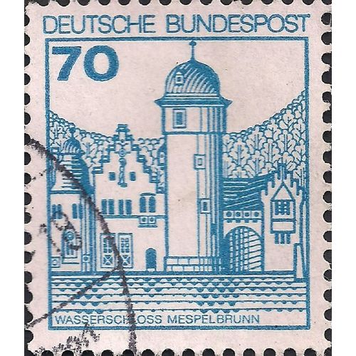 GERMANY, Wasserschloss Mespelbrunn, 1977 blue, 70 Pf