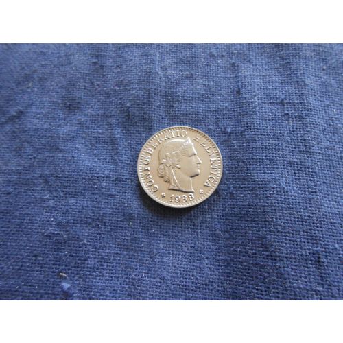1938 SWITZERLAND 20 RAPPEN COIN.