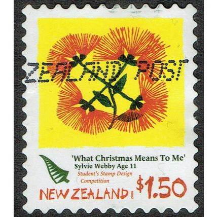 New Zealand 2006 Christmas $1.50c Multicoloured S/Ad SG2916 GU