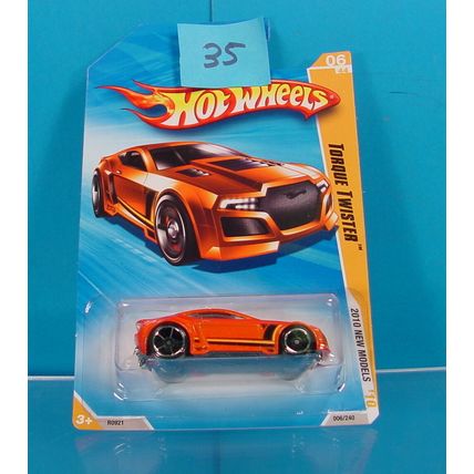 35 HOT WHEELS 2010 NEW MODELS #006 ORANGE TORQUE TWISTER 06/44 NEW ON CARD