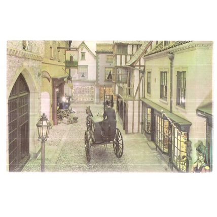 KIRKGATE, THE CASTLE MUSEUM, YORK vintage unused postcard (B) =