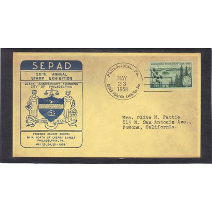 Event 20th SEPAD 1106 3c Minnesota (Cachet-Typed/A) CV41324
