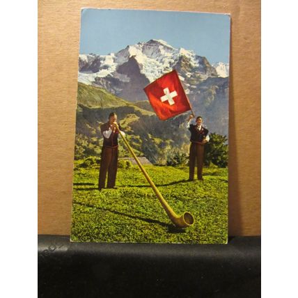 BERNER OBERLAND , SWITZERLAND used vintage postcard dated 1968 =