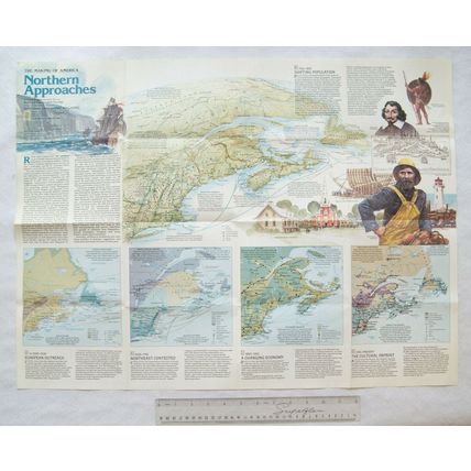 1985 National Geographic map The making of America, Northern Approaches