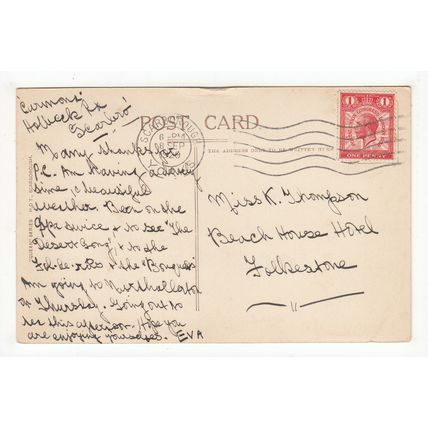 South Bay Scarborough Postcard 1929 Queen Series