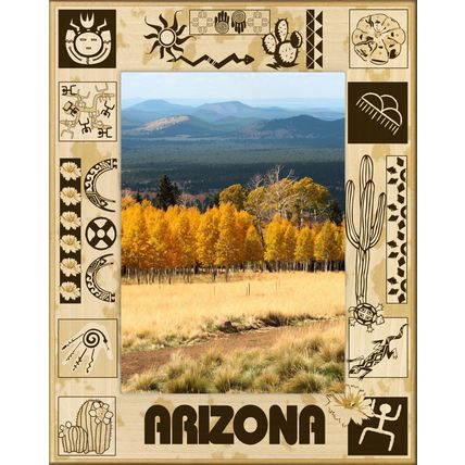Arizona Laser Engraved Wood Picture Frame Portrait (4 x 6)