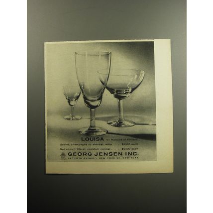 1957 Georg Jensen Advertisement - Louisa Glasses by Notajoe of Finland