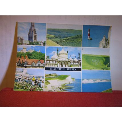 multiview, BEAUTIFUL SUSSEX county, used postcard by Constance #