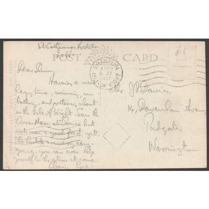 Blackgang Chine, Isle of Wight, 1937 - Sweetman RP Postcard