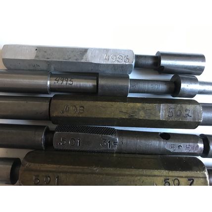 LOT THE PIPE MACHINERY GO NO GO PLUG GAGE .507,.5025,.501,.505,.503,.497,.510,SA