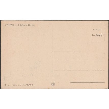 Il Palazzo Ducale, Venezia, c.1930s - SAF Cartolina