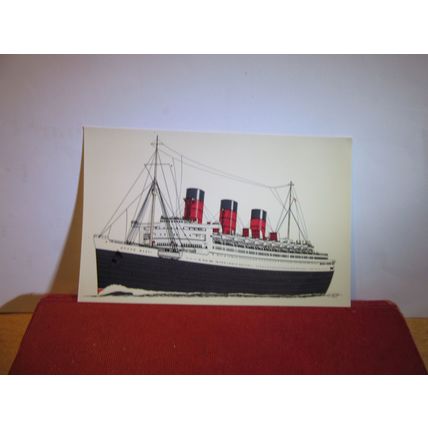 LINER QUEEN MARY, SHIP unused postcard Collector's card =