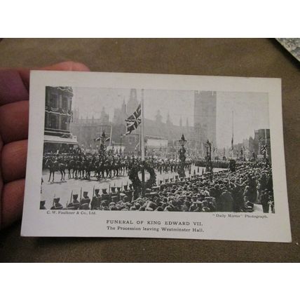Early Daily Mail Postcard, King Edward VII Funeral @ Westminster, Royal interest