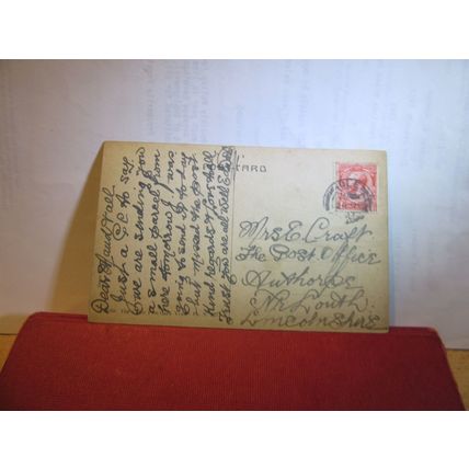 THE PORT, SUEZ CANAL, PORT-SAID, EGYPT used postcard 1927 postmark =