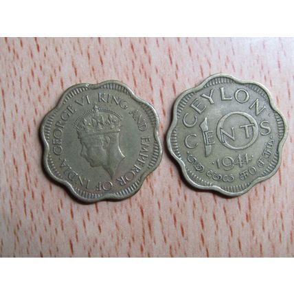 Ceylon 1944 10 Cents Coin