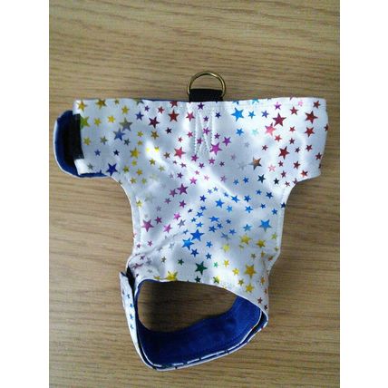 Cat Harness. Handmade , pretty satin Star fabric, NEW ~ See Scans