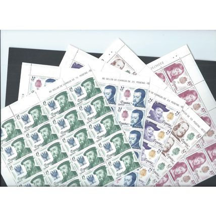 Spain stamps. 1979 Spanish Kings of House of Hapsburg 1/2 sheets CV £105+ (AL847