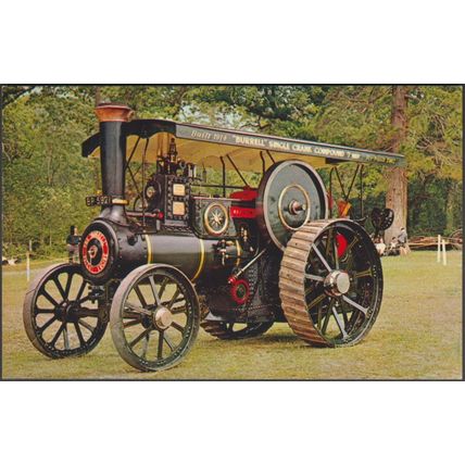 1914 Burrell Traction Engine No 3586 "Warrior", c.1960s - Harvey Barton Postcard