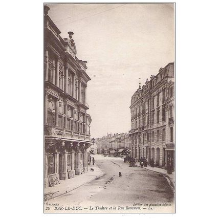 55 - Bar-le-Duc - Le théâtre et la rue rousseau