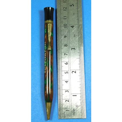 Vintage Advertising Mechanical Propelling Pencil Working White Horse Whisky