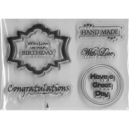 Sentiment Stamp Set. App 9x7cm. Stamping Cardmaking Scrapbooking Crafts
