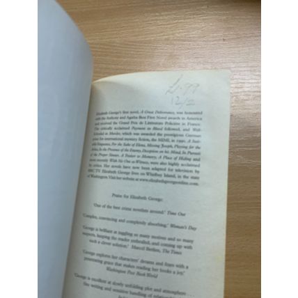2009 ELIZABETH GEORGE "CARELESS IN RED" INSP. LYNLEY FICTION PAPERBACK BOOK (P3)