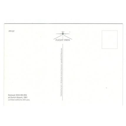 D C 8 AIRCRAFT SWISS AIE.. AT ZURICH AIRPORT CARD NO FP 137