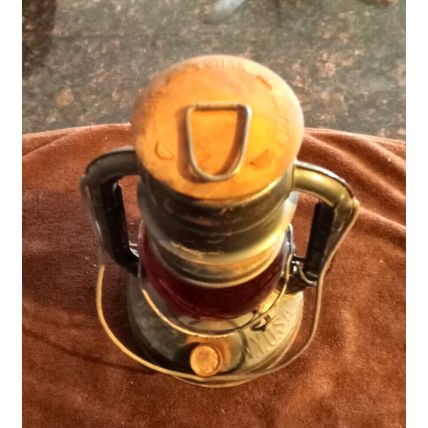Dietz Old Little Wizard Red Glass Globed Railroad Train Lantern 12" Tall