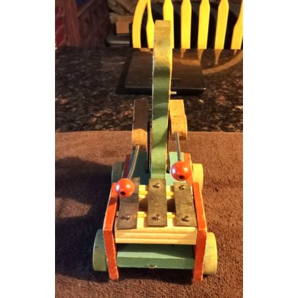 Old Vintage Original Fisher Price Tiny Teddy # 636 7 1/4" Tall 1958