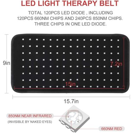 LOVTRAVEL New 660Nm LED Red Light and 850Nm near Infrared Light Therapy Devices