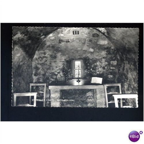 Wales RHOS-ON-SEA St Trillo's Chapel Postcard by Valentine (W1226)