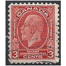 Canada 1932 SG315 3c Scarlet Good Used ..