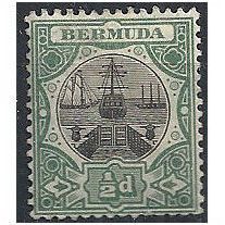 Bermuda 1906 SG35 1/2d Black & Green Mounted Mint...
