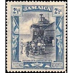 Jamaica 1921 2½d Deep Blue & Blue Mounted Mint MM SG 98 stamp Return War 1919