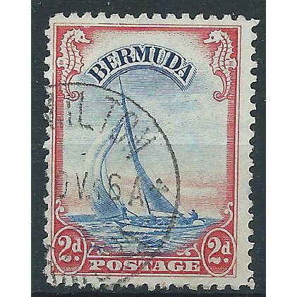 Bermuda 1940 SG112a 2d Ultramarine & Scarlet Fine Used . ..