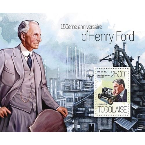 TOGO 2013 SHEET MNH HENRY FORD CARS COCHES AUTOS 8A