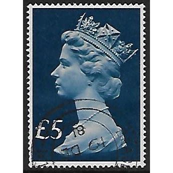 SG 1028: £5 salmon and chalky blue Definitive Stamp: Queen Elizabeth II.