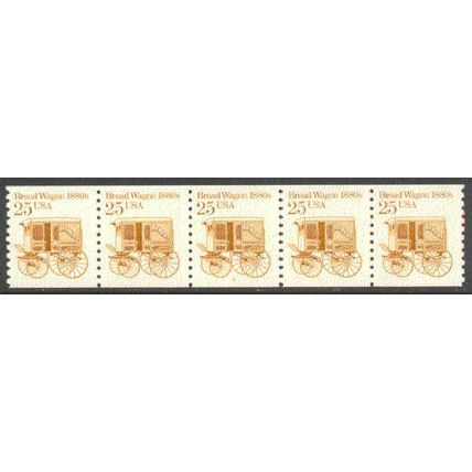 2136 25c Bread Wagon Fine MNH Dry Gum PNC 4/5 V0792