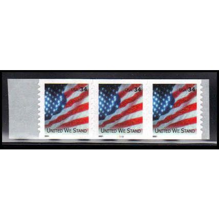 3550 34c U.S. Flag Very Fine MNH PNC S3333/3 SQ PA3795