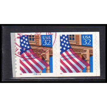 Used 2915A 32c U.S. Flag Over Porch Very Fine CNP Left 13311A P/UL PA1810