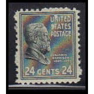 828 24c Benjamin Harrison Fine MNH O4175