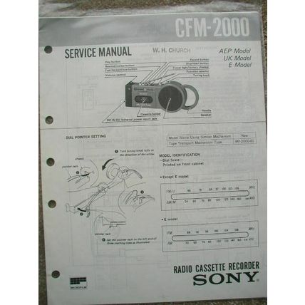 SONY CFM-2000 Original Service Manual