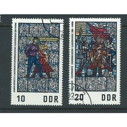 east germany stamps sge1066 sg e1066 used range cto stained glass windows