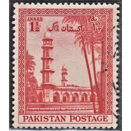 PAKISTAN, 1954 1.5a Mausoleum, SG 68 (Scott #69), used