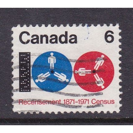 CANADA 1971 CENTENARY 1st CENSUS 6c USED SG683