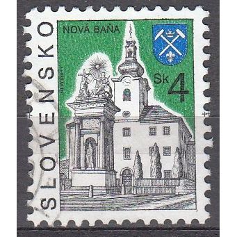 Slovensko 1995 Michel 231 O Cote (2009) 0.20 € Vue de Nova Bana Cachet rond