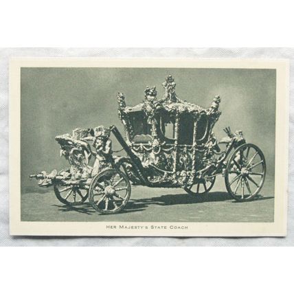 vintage postcard Her Majesty's State Coach