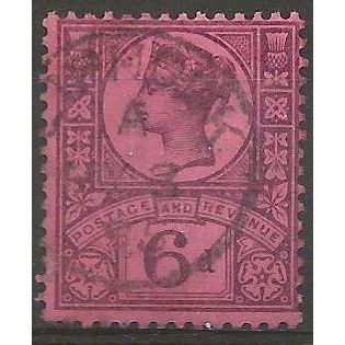 1887 SG208 6d Purple/Rose-Red Fine Used . .