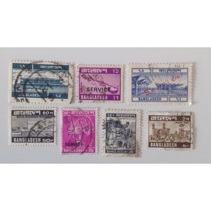 Lot of 7 CTO stamps from Bangladesh of varied themes