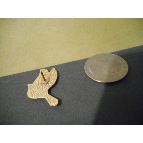 Gold Tone Bird Lapel Pin,Dove?